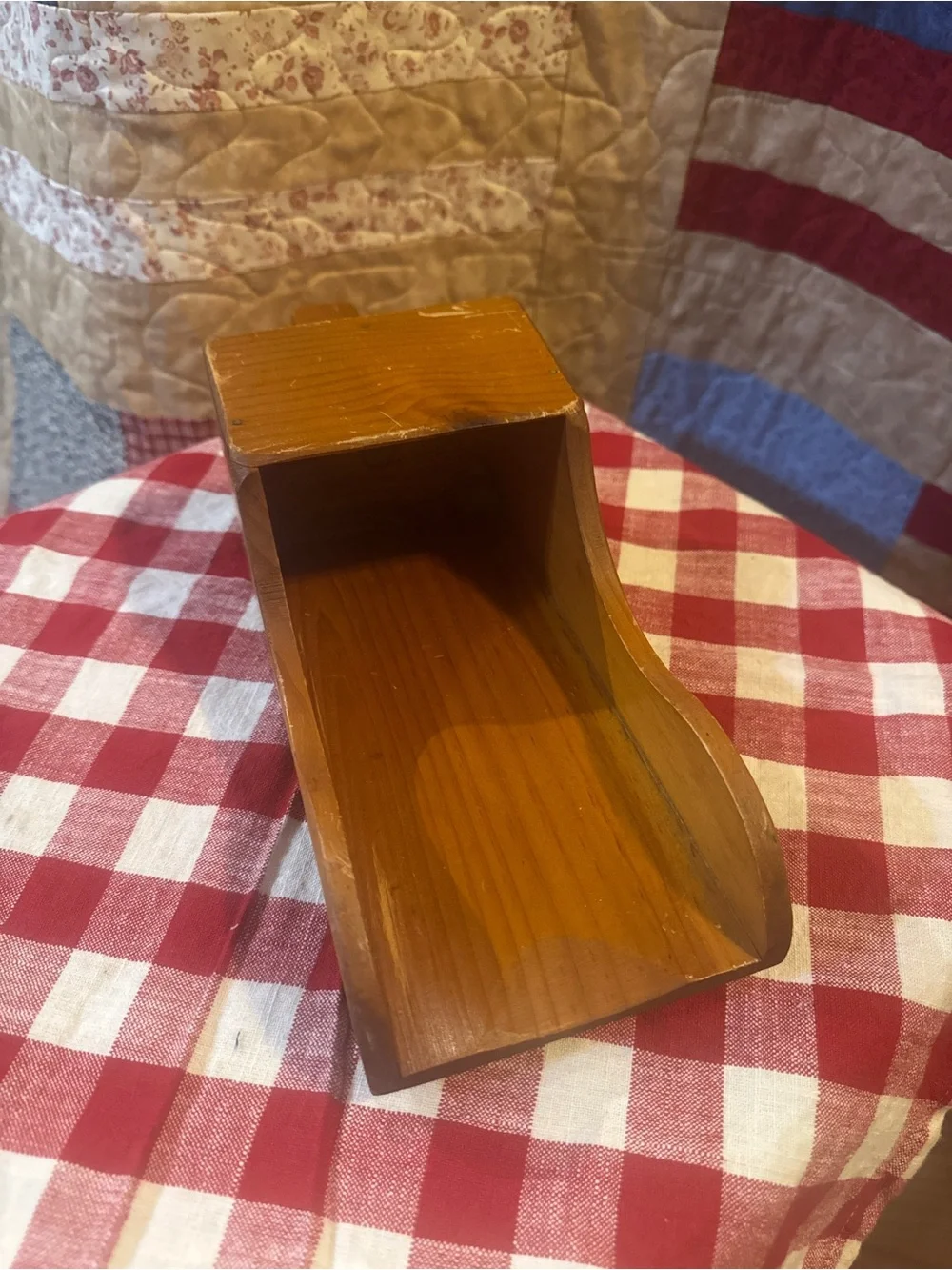 Wood Wall Pocket Shelf - Natural Brown